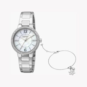 Esprit Women's Silver Stainless Steel Watch, White Dial | Es1l123m0015