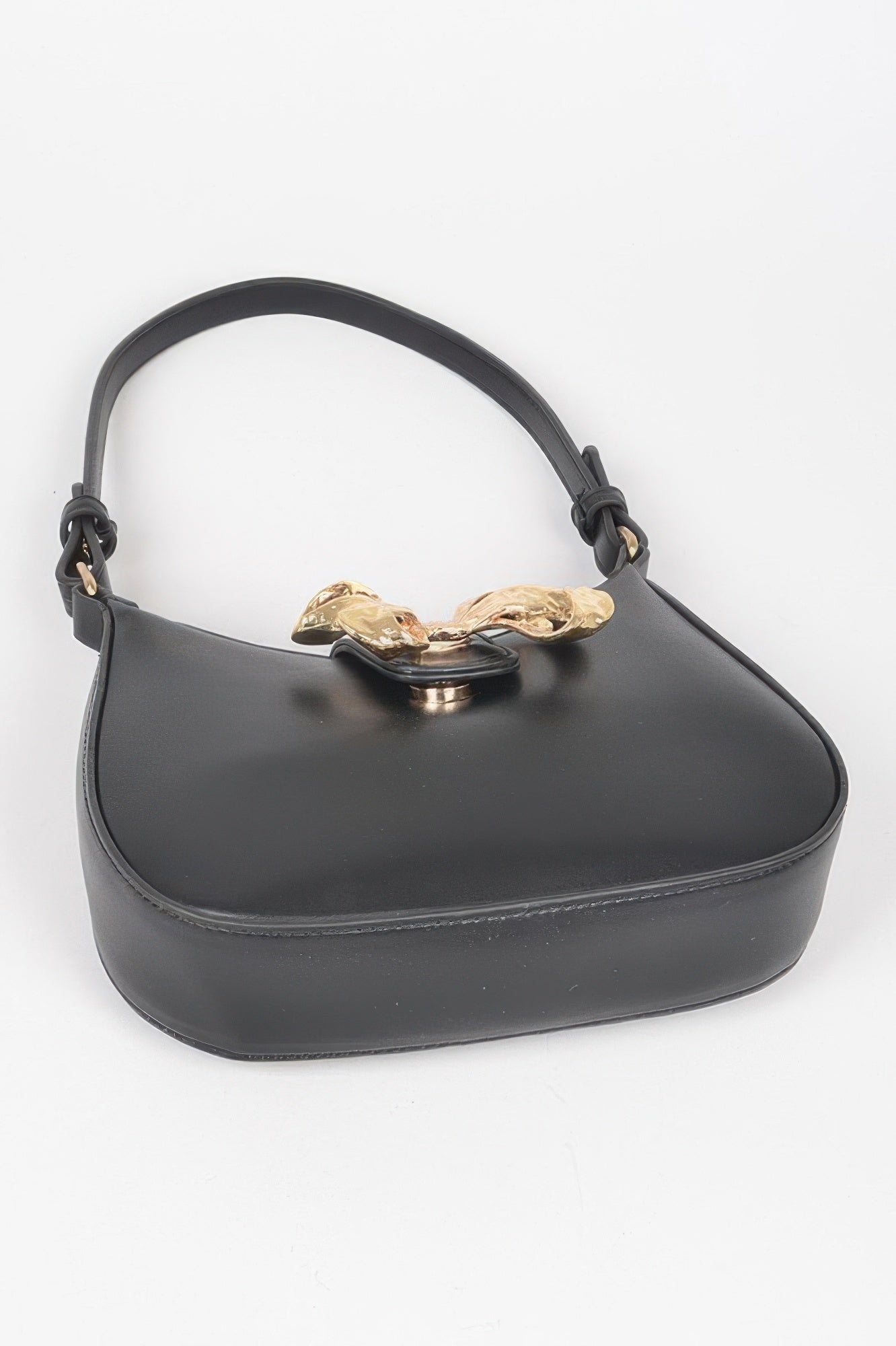 HANDBAG NOLITA Vegan Leather Small Hobo Metal Ribbon – BYMANYC ® New York - Imagen 4