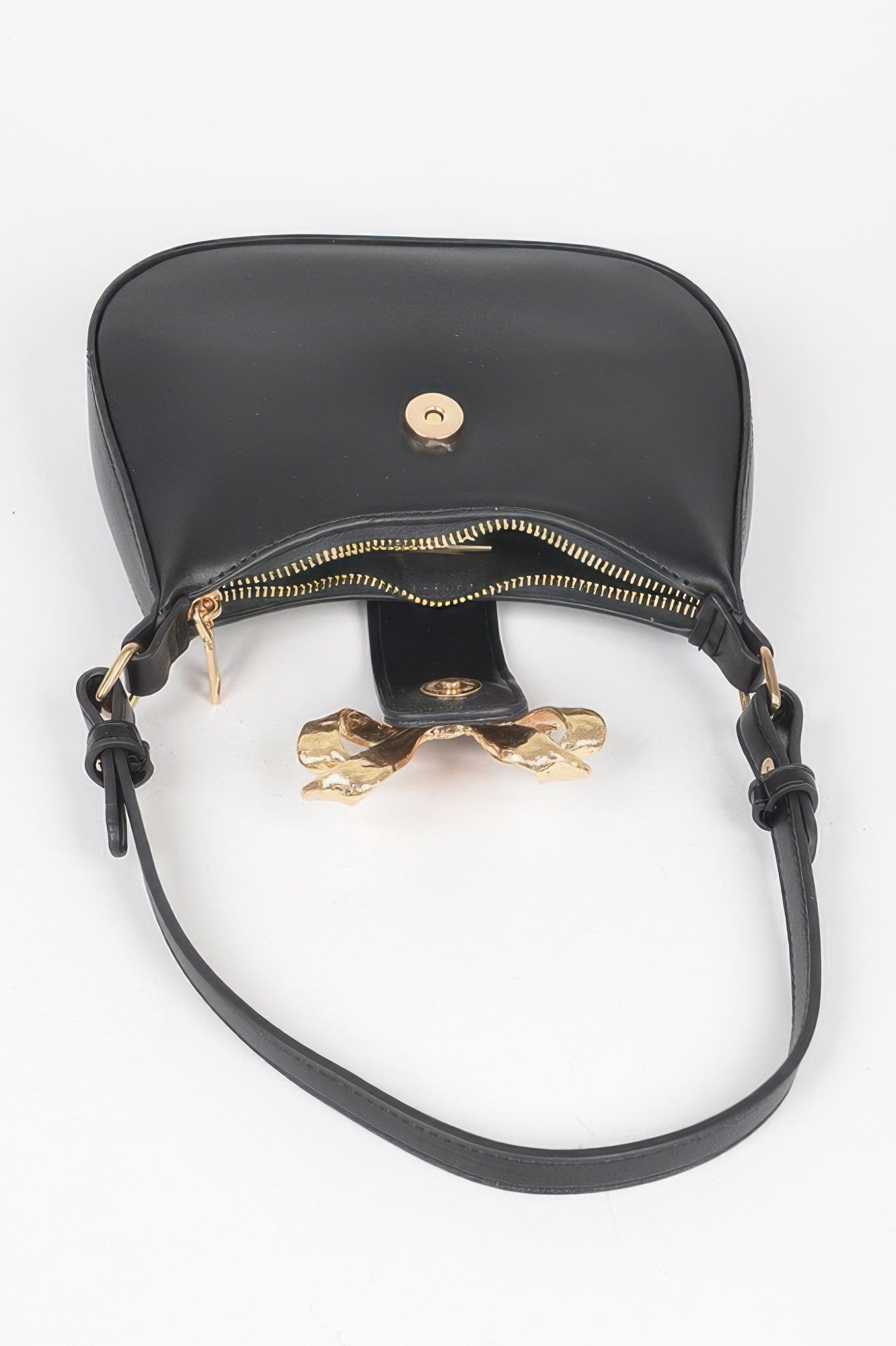 HANDBAG NOLITA Vegan Leather Small Hobo Metal Ribbon – BYMANYC ® New York - Imagen 5