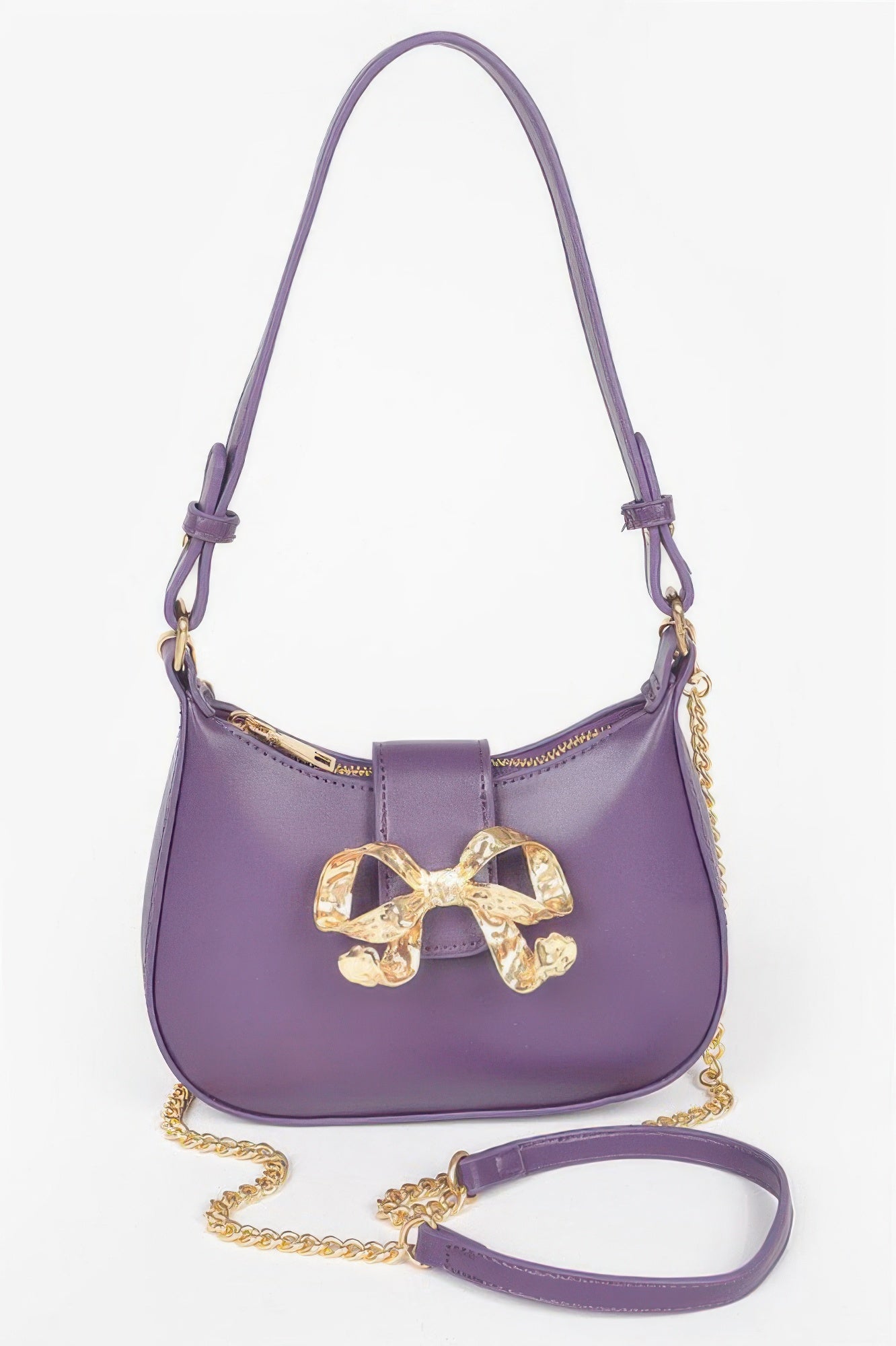 HANDBAG NOLITA Vegan Leather Small Hobo Metal Ribbon – BYMANYC ® New York - Imagen 9
