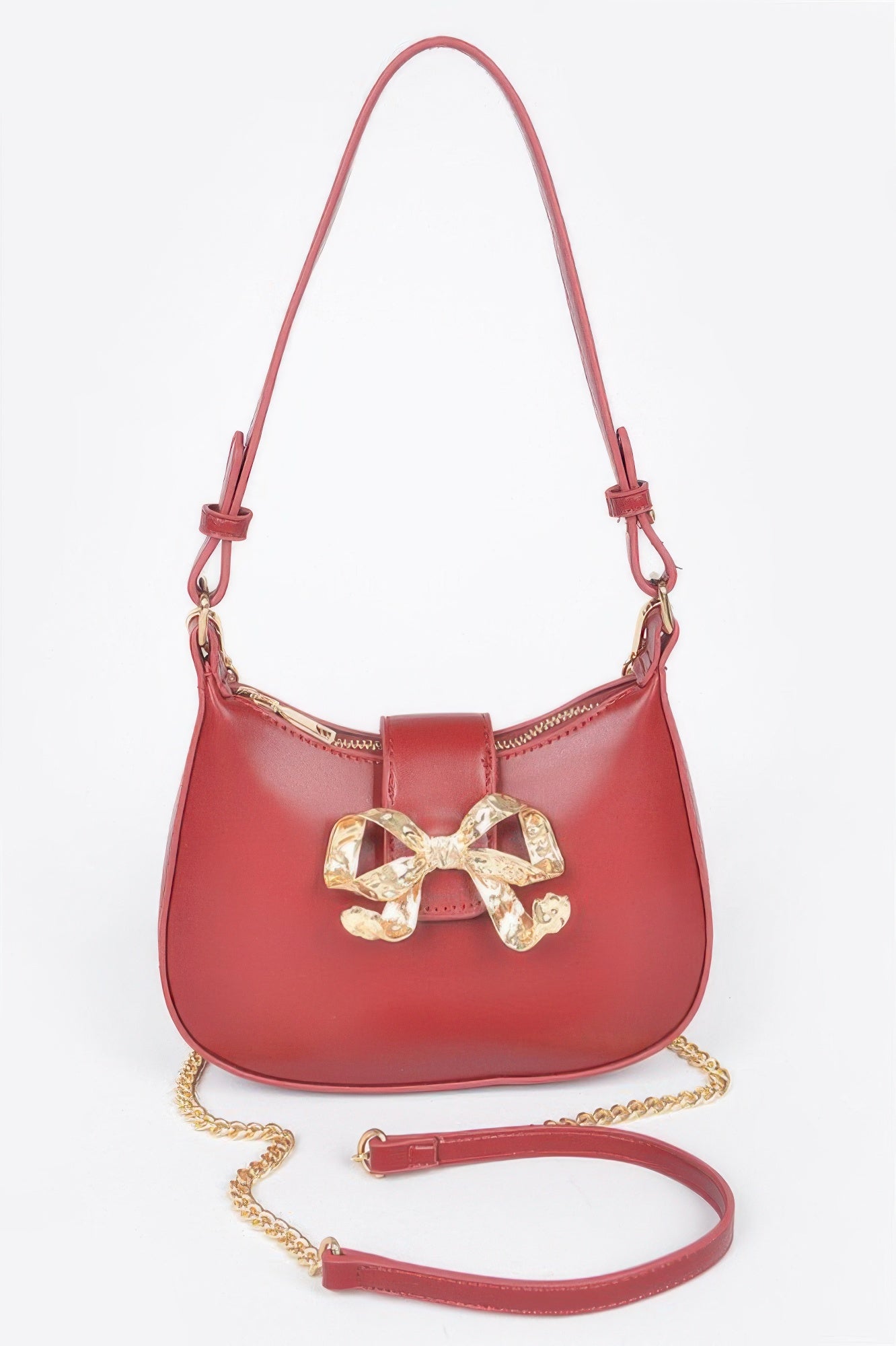 HANDBAG NOLITA Vegan Leather Small Hobo Metal Ribbon – BYMANYC ® New York - Imagen 7