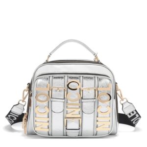 CALISTA BOLSO DE MANO CON ASA SUPERIOR (PLATEADO)